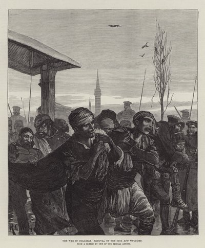 The War in Bulgaria, Removal of the Sick and Wounded by Richard Caton Woodville junior